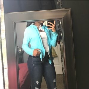 Blue Zip-Up Hoodie